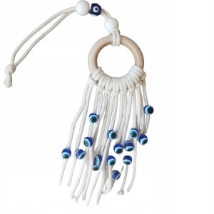 Ozdoba turecka Oko Proroka Evil Eye makrama amulet do zawieszenia 95