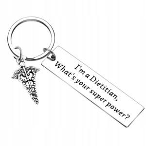 Breloczek dietetyk Kaduceusz wąż lekarz prezent dla dietetyka 296