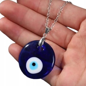 Wisiorek turecki łańcuszek naszyjnik szklnane oko proroka amulet 158