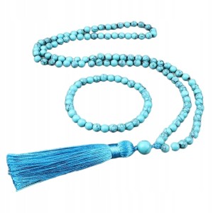 Komplet tureckiej biżuterii wisiorek bransoletka kamień prezent 61