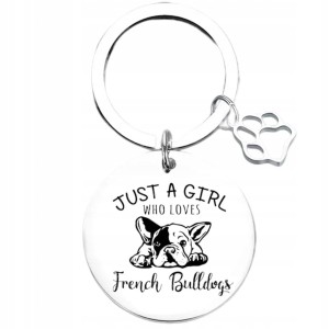 Breloczek brelok pies buldog francuski ze stali nierdzewnej brylok 295