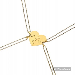 Wisiorek dla 4 przyjaciół przyjaciele przyjaźń komplet serce puzzle 157