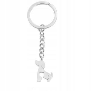 Breloczek brelok pies piesek ze stali nierdzewnej do kluczy brylok 284