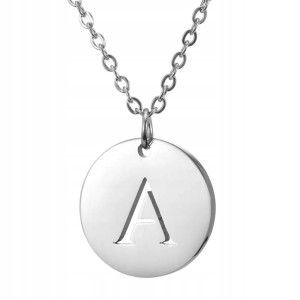 Wisiorek literka A pierwsza litera imienia łańcuszek zawieszka prezent 152