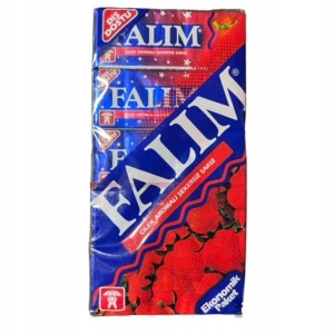 Turecka guma do żucia bez cukru Falim mastyks truskawkowa 5 sztuk z wróżbą