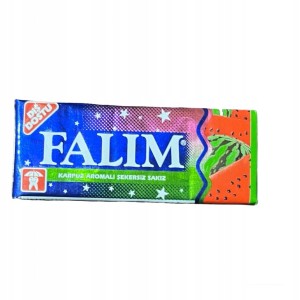 Turecka guma do żucia bez cukru arbuzowa owocowa Falim z wróżbą