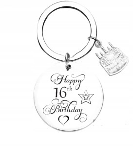Breloczek brelok ze stali nierdzewnej na16 urodziny prezent pamiatka 276
