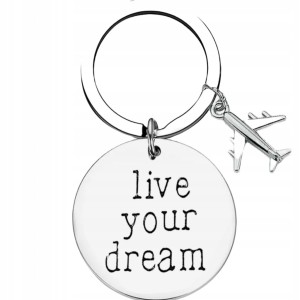 Breloczek brelok ze stali nierdzewnej live your dream marzenia prezent 273