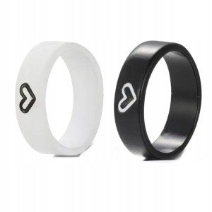 Zestaw 2 dwóch obrączek obrączki komplet serce serduszko dla pary 72