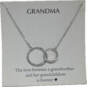 Wisiorek dla Babci na Dzień Babci posrebrzany prezent od wnuczki wnuka 129