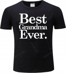 Koszulka t-shirt dla Babci Dzień Babci z nadrukiem napisem czarna L 3