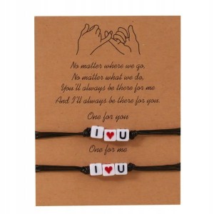 Bransoletki dla pary dla przyjaciół dla mamy i córki zestaw dwóch 213