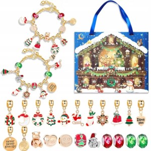 Kalendarz adwentowy zestaw do robienia biżuterii DIY dla dziewczynki 1