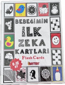 Karty kontrastowe obrazkowe język turecki Bebegimin Ilk Zeka Kartalari