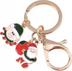 Świąteczny breloczek brelok Mikiołaj Gwiazdka brylok na prezent 66