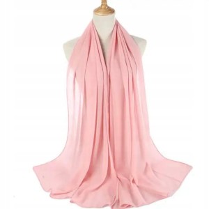 Hidżab chusta na głowę dla muzułmanki szal chustka islam różowy szal 281