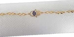 Bransoletka turecka Hamsa Ręka Fatimy Oko Proroka Evil Eve amulet 254