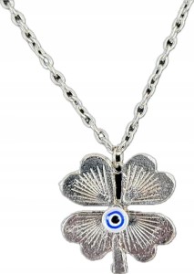 Wisiorek turecki Oko Proroka koniczyna naszyjnik łańcuszek zawieszka 116