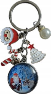 Świąteczny breloczek brelok Mikołaj Choinka Gwiazdka brylok na prezent 58