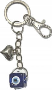 Breloczek turecki brelok Oko Proroka serce brylok do kluczy szklany 235