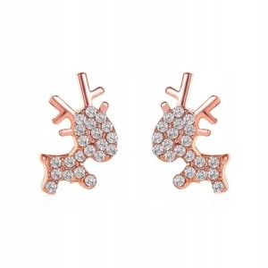 Świąteczne kolczyki Renifery Reniferki gwiazdka Mikołaj sztyft prezent 40