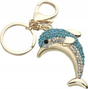 Breloczek brelok delfin delfinek brylok do kluczy torebki złoty prezent 71