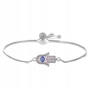 Bransoletka turecka Hamsa Ręka Fatimy Oko Proroka Evil Eve amulet 214
