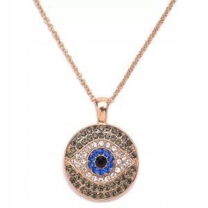 Wisiorek turecki Oko Proroka pozłacany naszyjnik łańcuszek zawieszka 87