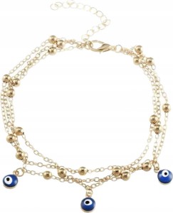 Pozłacana bransoletka oko proroka Evel Eye turecka prezent 129