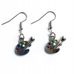 Kolczyki wiszące malarz farby paleta 87