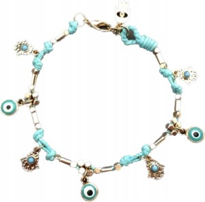 Bransoletka turecka Oko Proroka Hamsa złota 28