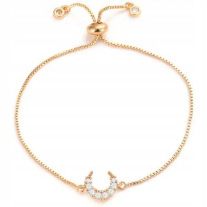 Pozłacana bransoletka turecka półksiężyc 50