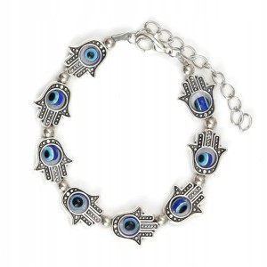 Bransoletka turecka hamsa oko proroka ręka Fatimy Evil Eye amulet prezent 6