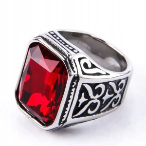 Turecki sygnet pierścień męski posrebrzany 12 nr48