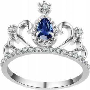 Pierścionek posrebrzany korona dla księżniczki 8