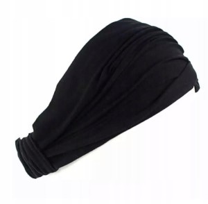 Opaska na włosy na głowę czarna szeroka podkład pod hidżab 203