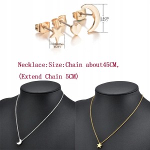 Wisiorek łańcuszek turecki półksiężyc księżyc pozłacany naszyjnik 30