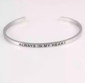 Posrebrzana bransoletka Always in my heart 76