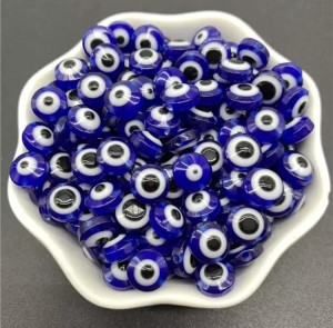 Koraliki 50 sztuk 8 mm z dziurkami oko proroka 183