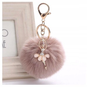 Pompon breloczek beżowy tancerka 27