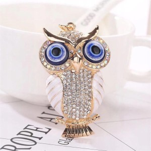 Breloczek turecki brelok sowa sówka Oko Proroka biała brylok 53