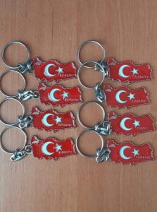 Breloczek brelok z Turcji Turcja mapa flaga 207