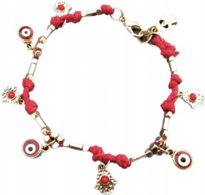 Pozłacana bransoletka oko proroka hamsa amulet 31
