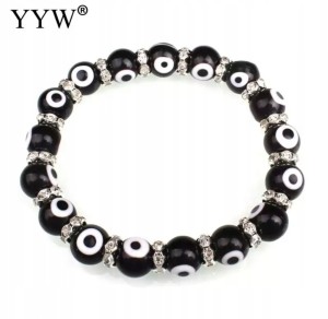 Bransoletka turecka Oko Proroka Evil Eye czarne amulet prezent 157