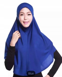 Hidżab chusta na głowę dla muzułmanki islam kolor szafirowy 199