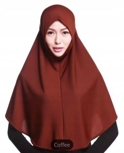 Hidżab chusta na głowę islam kolor brązowy 186