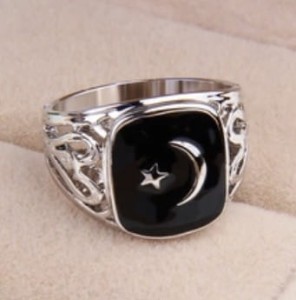 Posrebrzany sygnet pierścień męski turecki 10 nr 7