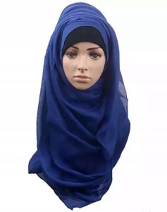 Hidżab chusta na głowę islam fiolet granat szal 79