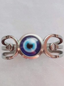 Pierścionek srebrny evil eye oko proroka 19 nr 60