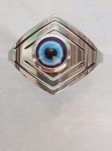 Pierścionek srebrny evil eye oko proroka 21 nr 57